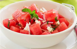 Watermelon Salad with Olives and Mint Recipe